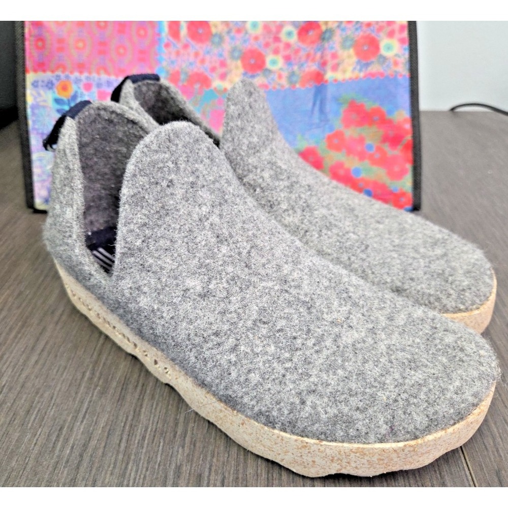 Asportuguesas‎ City Slip On Wool Felt Womens Shoes Grey US8 EU38 EcoFriendly